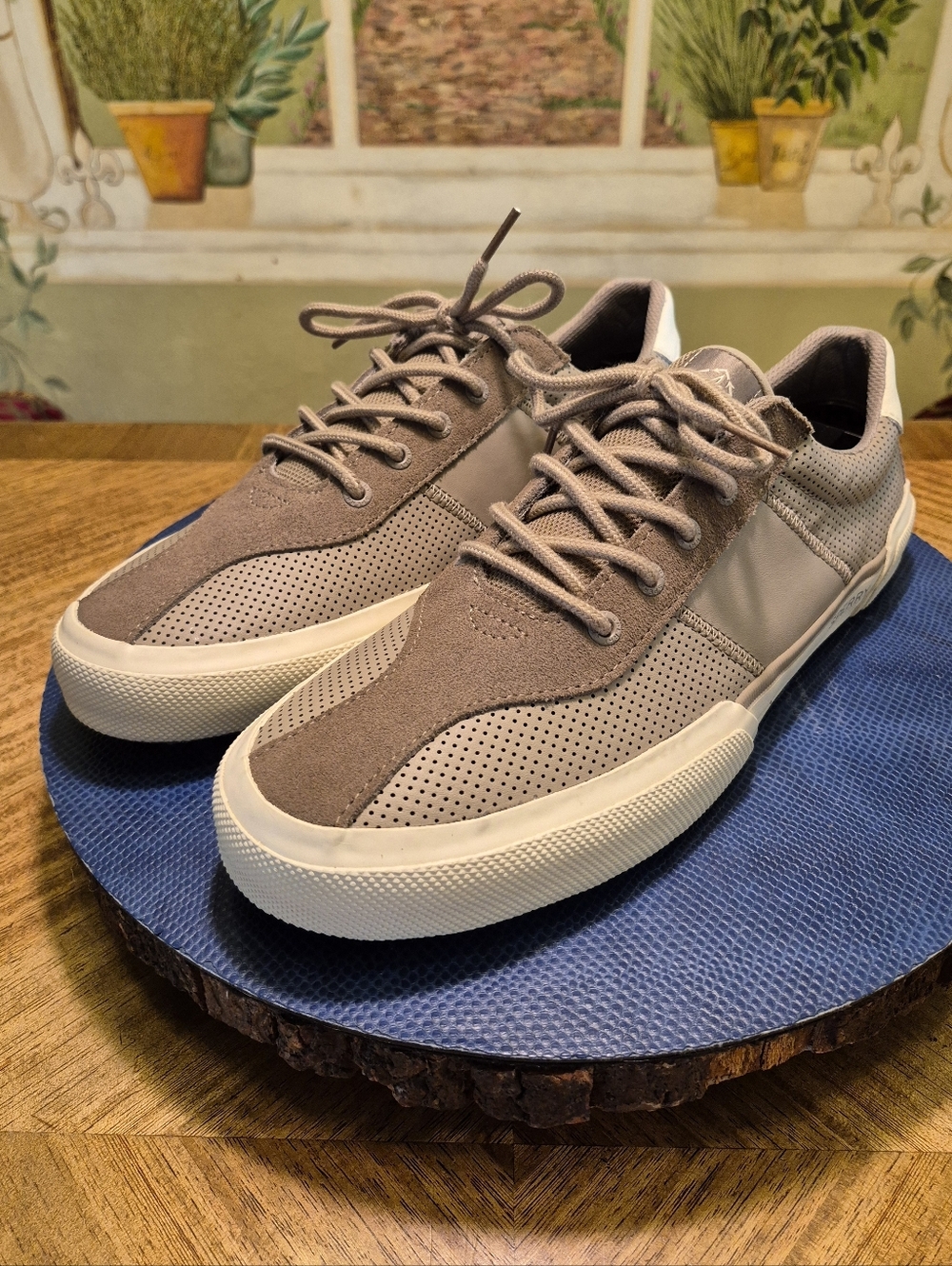 Sperry Men's Soletide Racy Sneakers Sz.12 Leather & suede  Upper. EC. (#1849A)